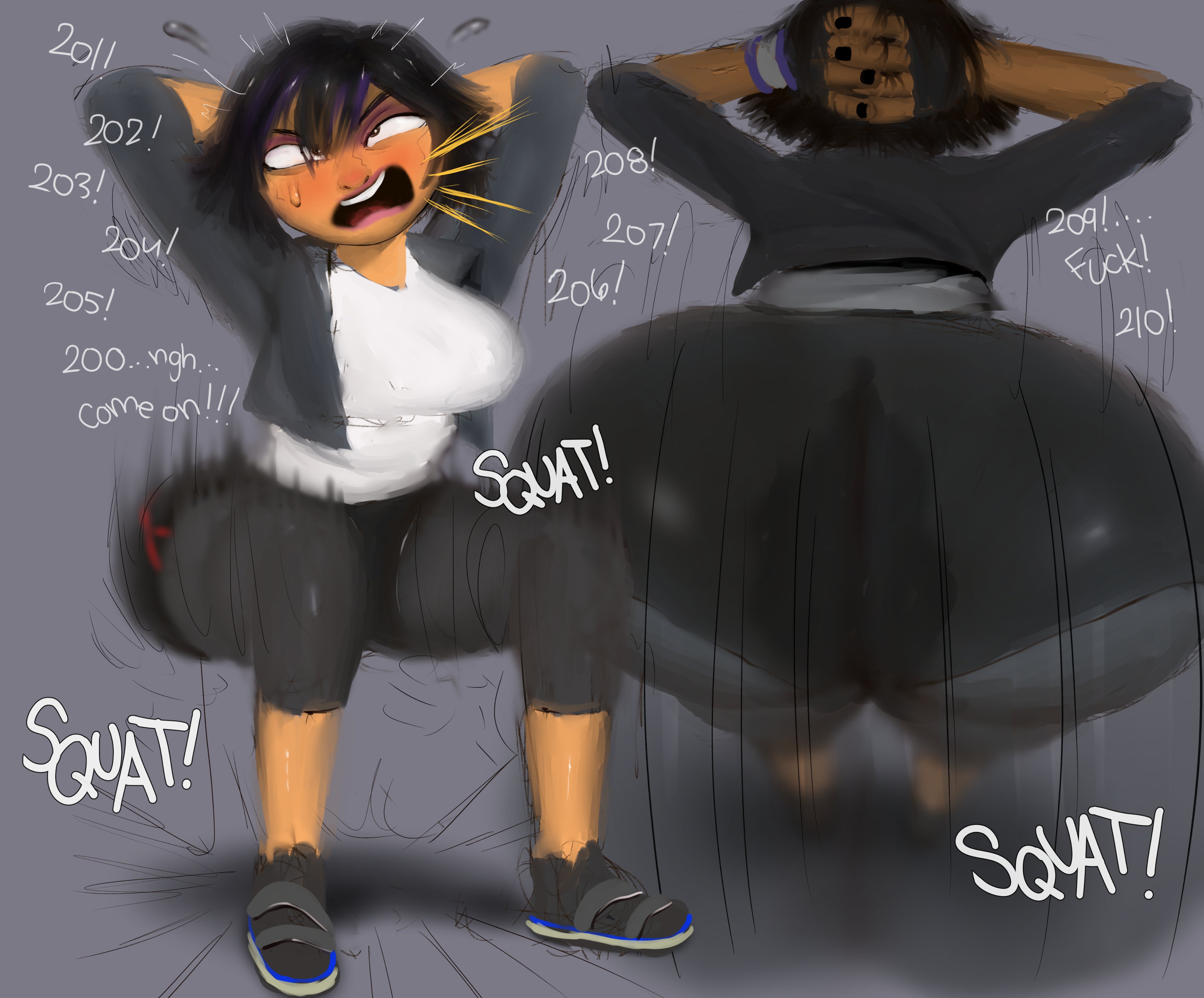 1girls, arms up, ass, ass focus, barrybbeesly, big hero 6, bouncing ass, clapping cheeks, clothed, disney, female, gogo tomago, huge ass, marvel, shaking ass, shaking butt, tights, twerking