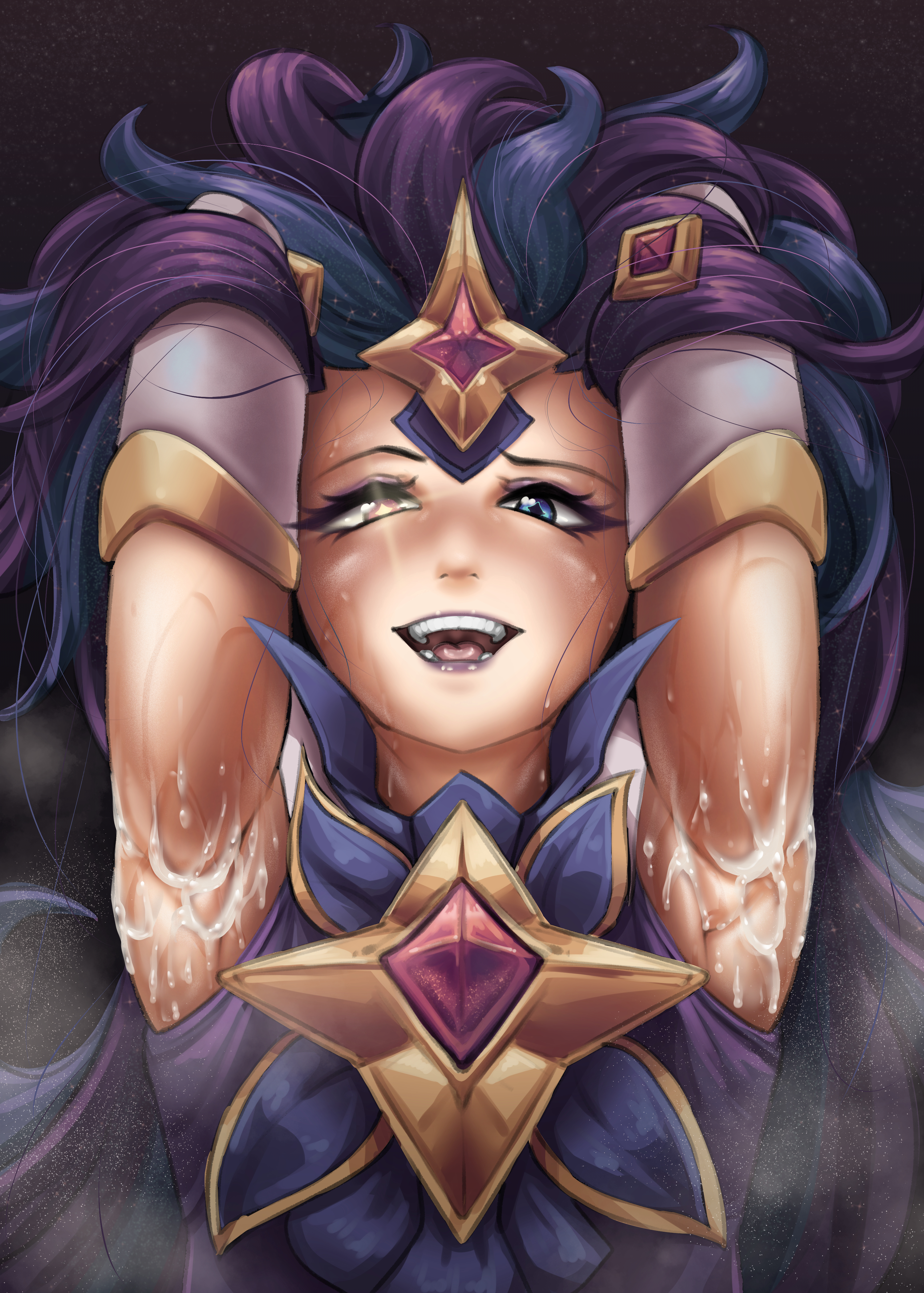 armpit crease, armpit fetish, armpits, cum, cum on armpit, league of legends, oiddra, riot games, star guardian series, star guardian zoe, sweat, sweating, zoe (league of legends)