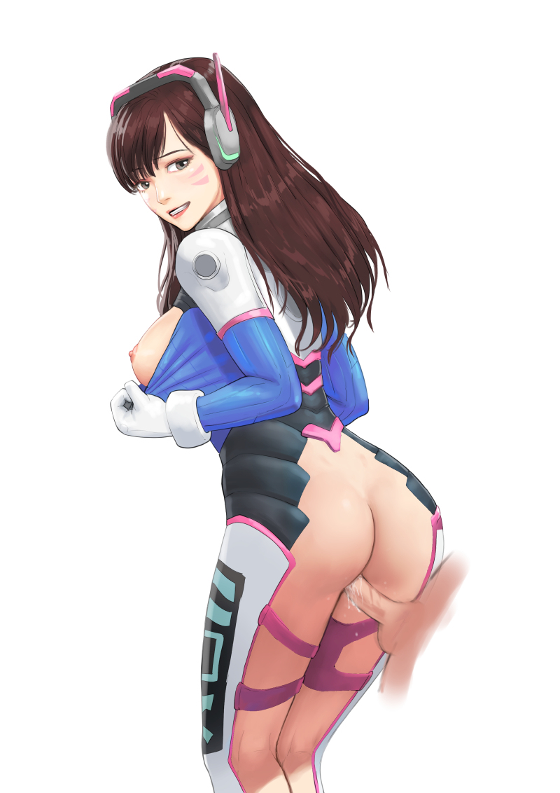 ass cum d.va exposed_breasts exposed_pussy female functionally_nude male mezzo_(orbanga21) overwatch pussy_juice revealing_clothes sex yeagraam