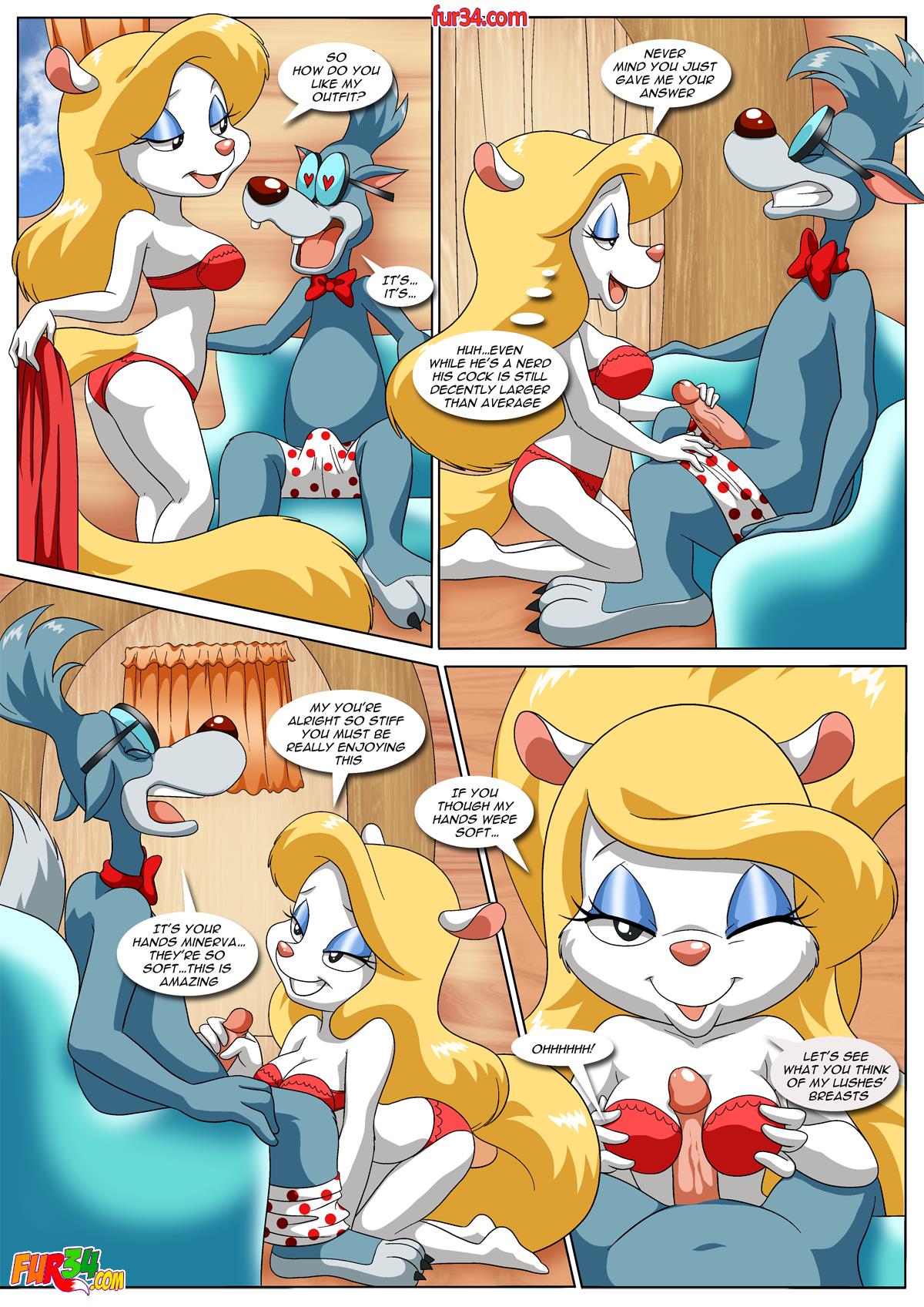 animaniacs bbmbbf comic comic:the_wolf_who_cried_mink minerva_mink wilford_wolf