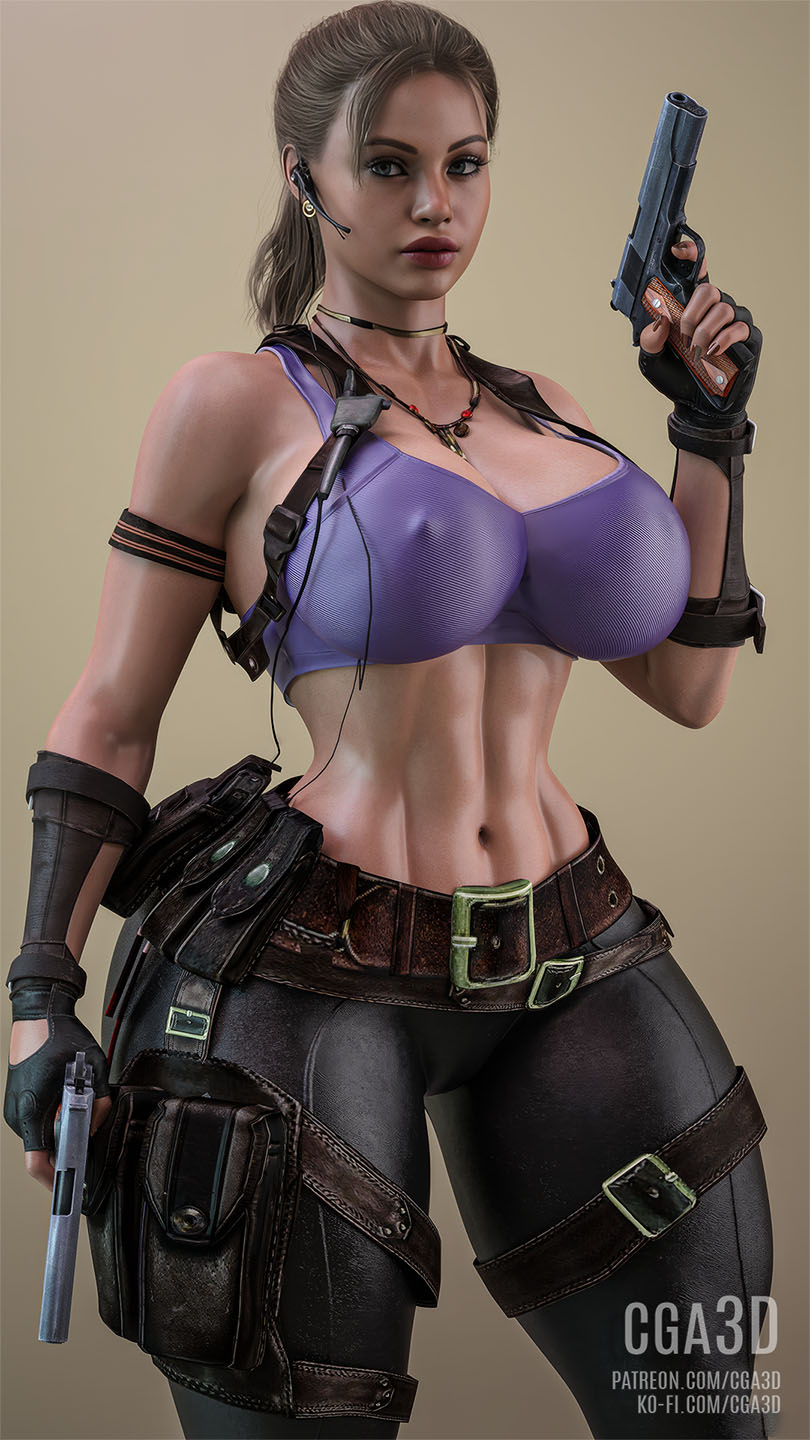 1girls, 3d, abs, african, african female, alternate body type, ass, big ass, big breasts, bra, breasts, bubble ass, bubble butt, capcom, cga3d, claire redfield, claire redfield (jordan mcewen), curvaceous, curvy, curvy body, curvy figure, dark skin, dark-skinned female, erotichris, female, female abs, female only, fusion, fusion character, large breasts, looking at viewer, muscular, muscular female, panties, resident evil, resident evil 2, resident evil 2 remake, resident evil 5, sheva alomar, solo, thick thighs, thighs, voluptuous, voluptuous female, wide hips