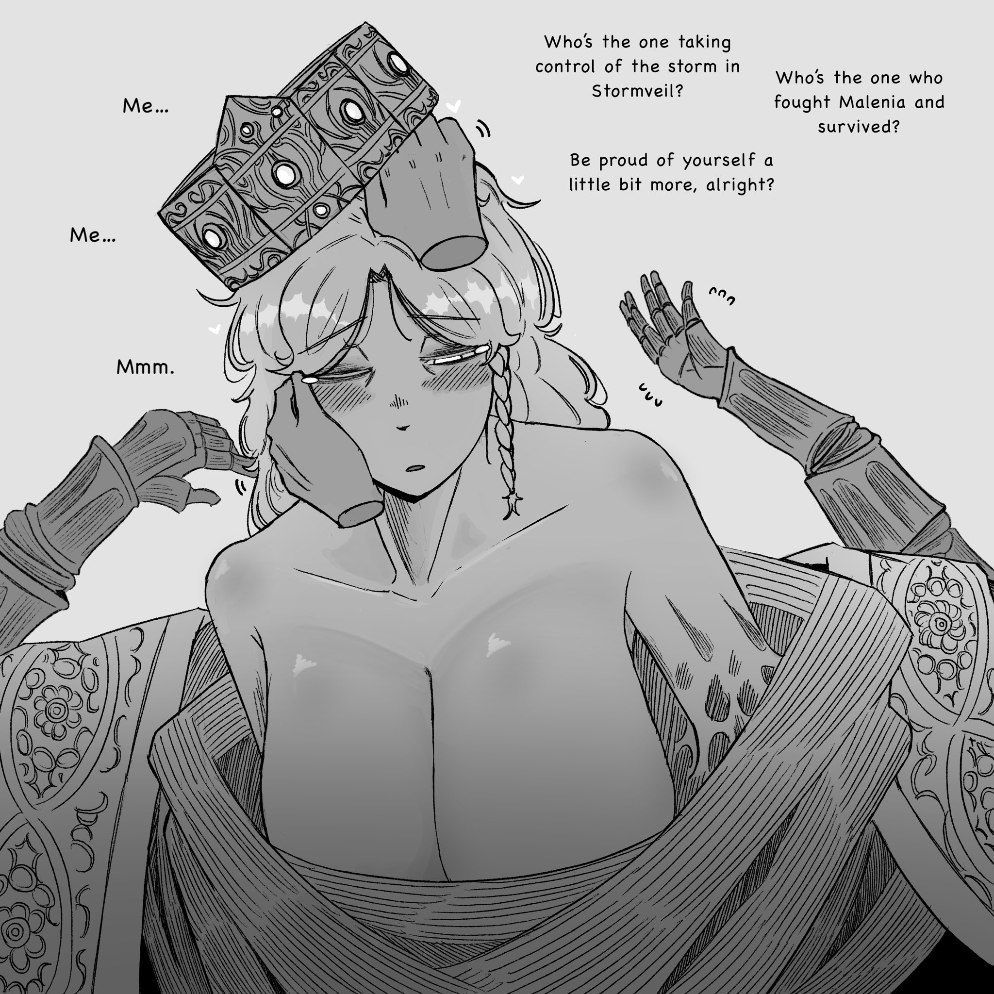 artist request, big breasts, breasts, busty, circlet, crown, curves, curvy, curvy female, curvy figure, elden ring, female, fromsoftware, godrick the grafted, headband, huge breasts, johnholl0w, large breasts, monster, monster girl, tagme, tagme (artist)