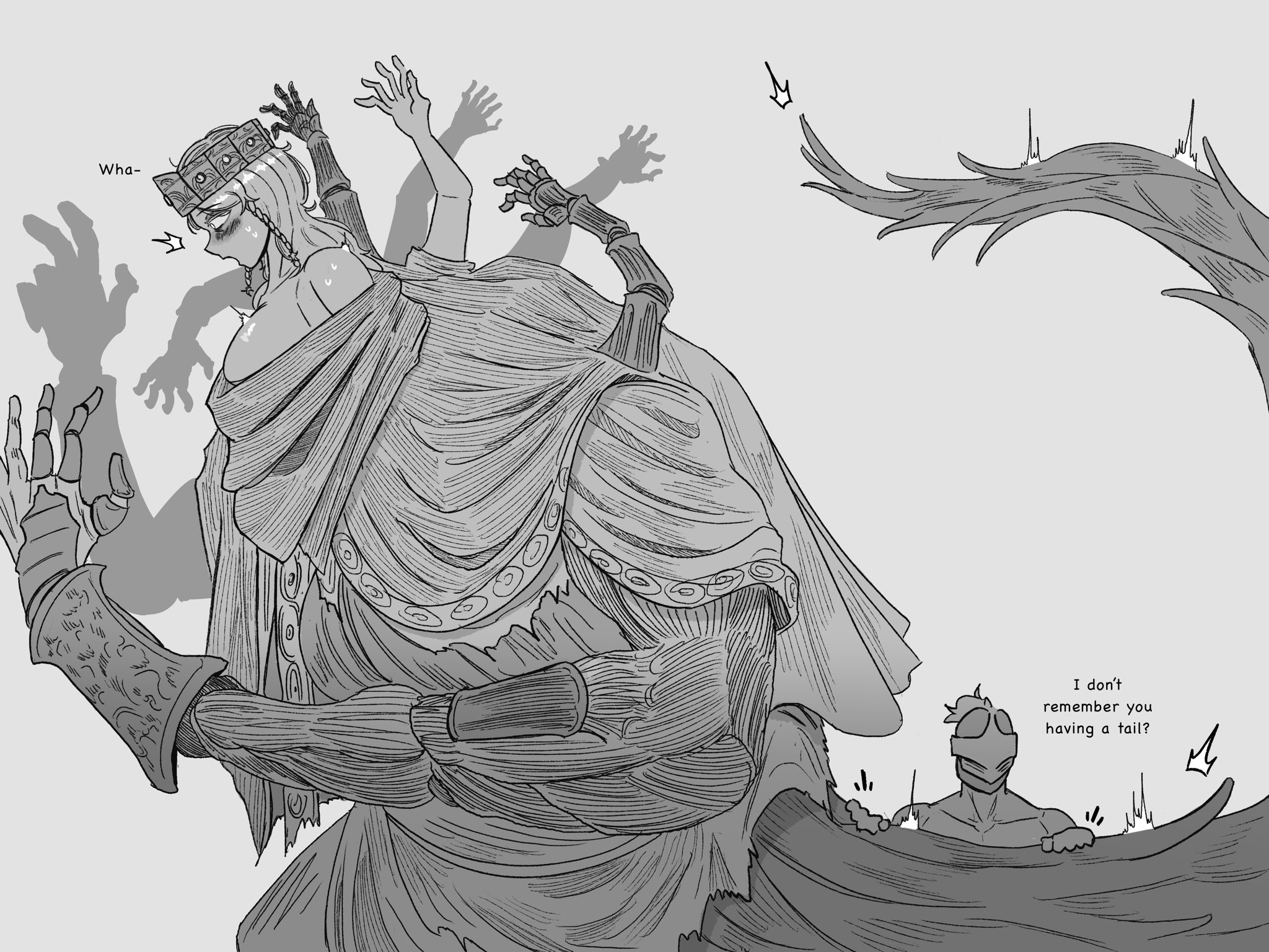 1girls, 4:3, artist request, big breasts, breasts, busty, circlet, crown, curves, curvy, curvy female, curvy figure, elden ring, female, fromsoftware, genderbend, genderswap, godrick the grafted, headband, huge breasts, johnholl0w, large breasts, monster, monster girl, rule 63, tagme, tagme (artist), tarnished