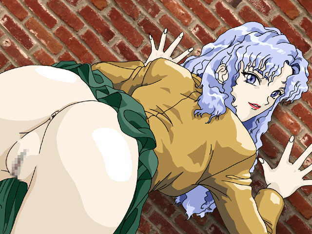 1girls ass big_ass blue_eyes blue_hair bottomless breasts brick_wall censored curvaceous el_hazard female from_behind ifurita large_breasts long_hair looking_at_viewer pale-skinned_female pale_skin pussy school_uniform skirt_lift solo thick_thighs tukasa wall white_hair wide_hips