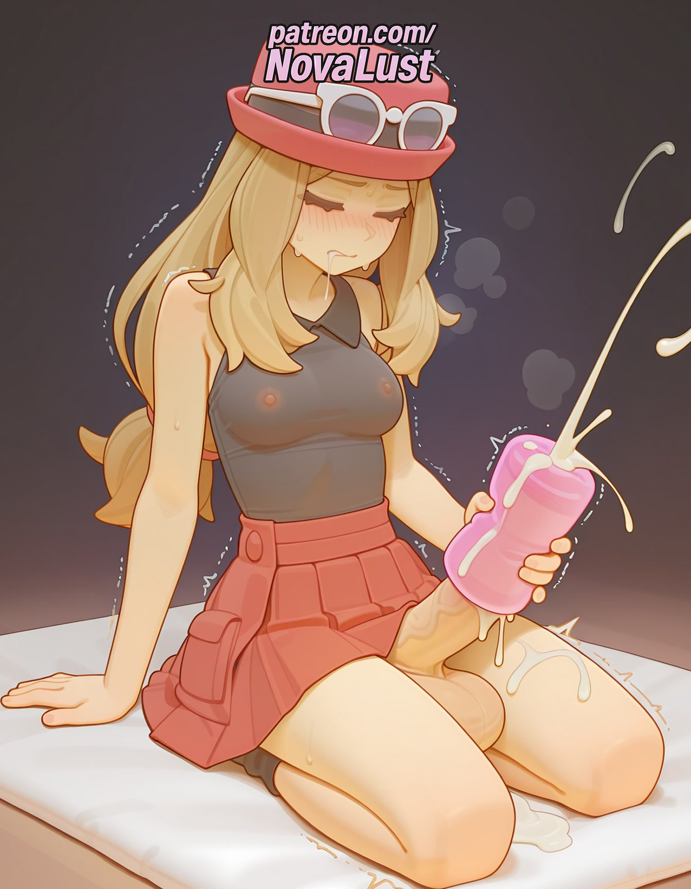 1girls, ai generated, artist name, cum, dick, eyelashes, female, high resolution, highres, male, sex