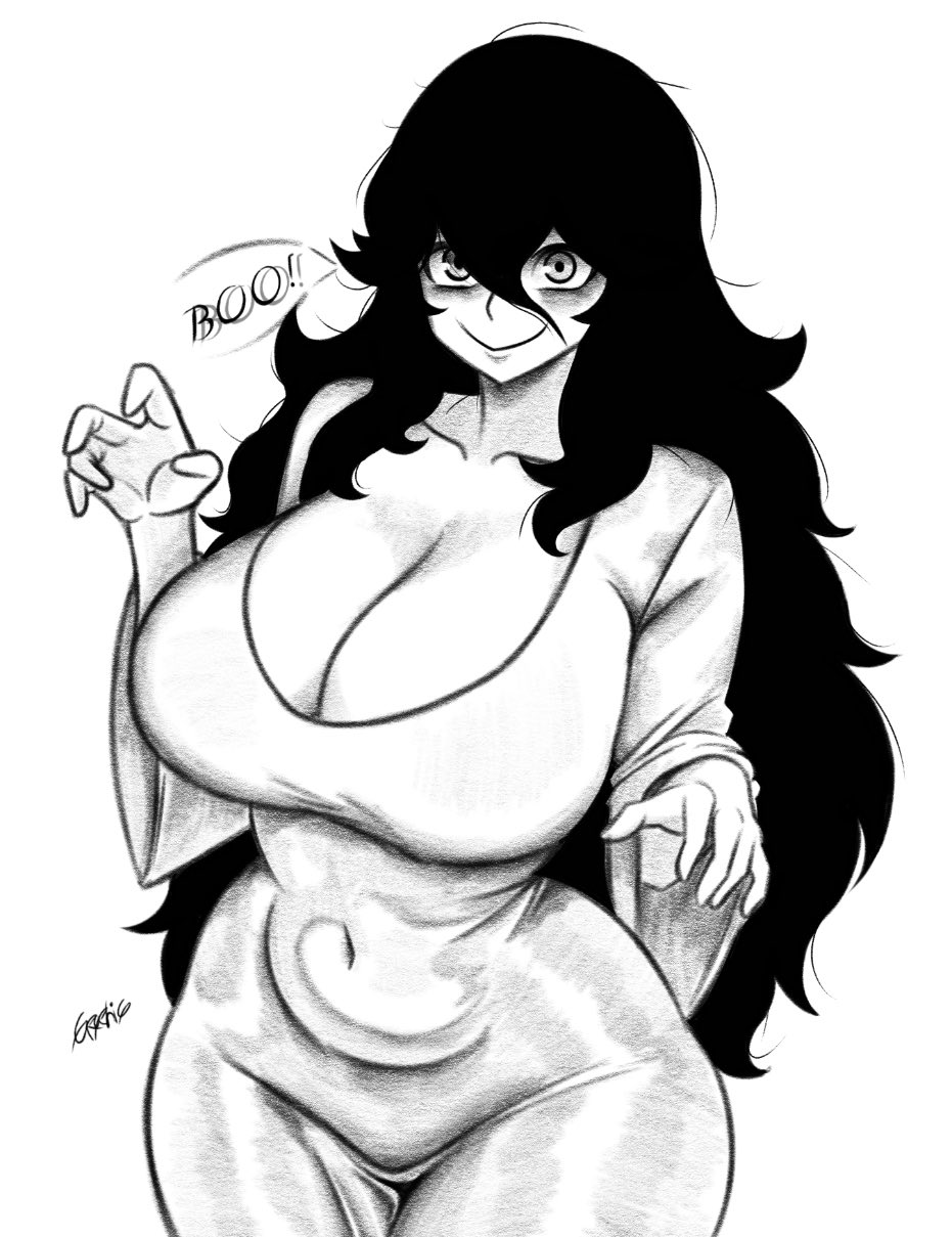 1girls, 2020s, 2025, 2d, 2d (artwork), 2d artwork, artist name, artist signature, belly, big breasts, big hips, big thighs, black hair, black hair female, breasts, cleavage, clothed, clothed female, clothes, clothing, cosplay, creatures (company), curvy, curvy body, curvy female, curvy figure, curvy hips, curvy thighs, digital drawing (artwork), digital media (artwork), dress, ear, eyelashes, eyes, eyes open, eyes wide open, fanart, female, female focus, female only, game freak, graphicthereal, grey eyes, greyscale, hex maniac, hips, hourglass figure, human, human female, humanoid, large boobs, large breasts, legs, long hair, long hair female, navel, neck, nintendo, no dialogue, npc trainer, open eyes, pokemon, pokemon trainer, pokemon xy, revealing clothing, revealing dress, sexually suggestive, simple background, slim, slim female, smiling, smiling at viewer, solo, solo female, solo focus, suggestive, suggestive look, text, thick thighs, thigh gap, thighs, tight clothes, tight clothing, video game, video game character, video game franchise, video games, voluptuous, voluptuous female, watermark, white background, white body, wide eyed, wide hips, wide smile, wide thighs, yamamura sadako (cosplay)