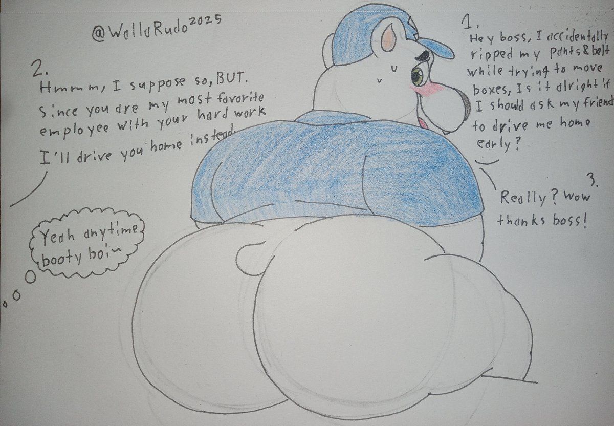 1boy 2025 ass bear big_ass dated english_text furry furry_only gay ludoroo male male_only norte_refrigeracao polar_bear solo text traditional_media wallarudo yaoi