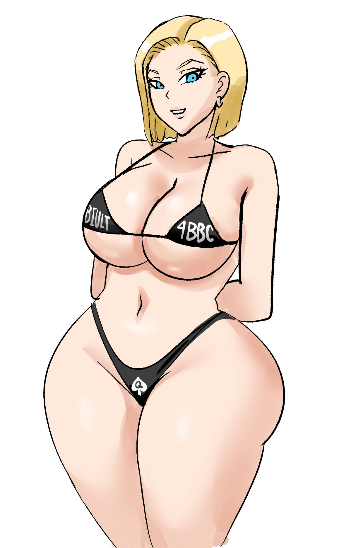 ! 1girls android android_18 android_girl arms_behind_back artist_name belly_button big_ass big_breasts bikini bikini_bottom bikini_top black_bikini black_bikini_bottom black_bikini_top black_panties blackedpawg18 blonde_female blonde_hair blonde_hair_female blue_eyes cringe dat_ass dragon_ball dragon_ball_super dragon_ball_z fat_ass female female_focus female_only hands_behind_back hips huge_ass huge_breasts huge_butt interracial large_ass large_breasts large_butt light-skinned_female light_skin lips lipstick medium_hair netorare ntr pale-skinned_female pale_skin panties parted_lips pink_lips pink_lipstick queen_of_spade_symbol queen_of_spade_tattoo queen_of_spades queen_of_spades_symbol queen_of_spades_tattoo short_hair solo solo_female solo_focus spade_panties thick thick_ass thick_butt thick_hips thick_legs thick_lips thick_thighs white_background wide_hips