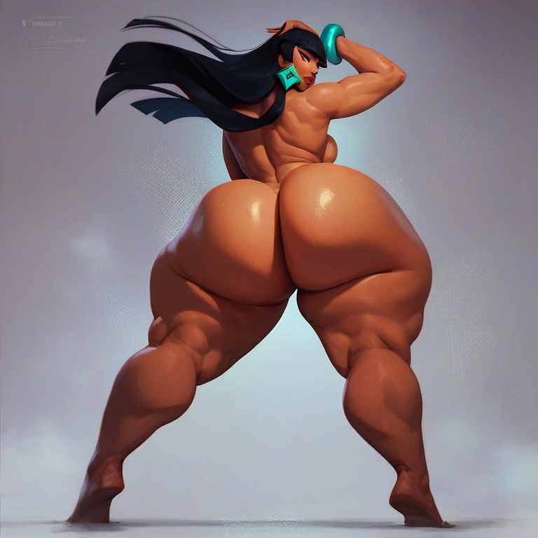 1girls ai_generated ass ass_focus bbw big_ass big_butt breasts bubble_butt chel dumptruck_ass huge_ass nude round_ass solo solo_female the_road_to_el_dorado thick thick_ass thighs trishula3 viewed_from_behind