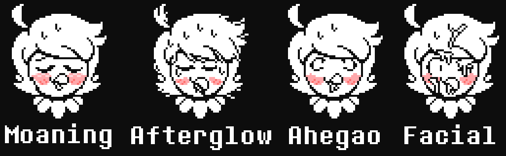 ahe_gao black_background blush cum cum_on_face face facial martlet_(undertale_yellow) moaning monster_girl pleasure_face sprite sprite_art sprite_sheet tagme undertale_(series) undertale_au undertale_yellow