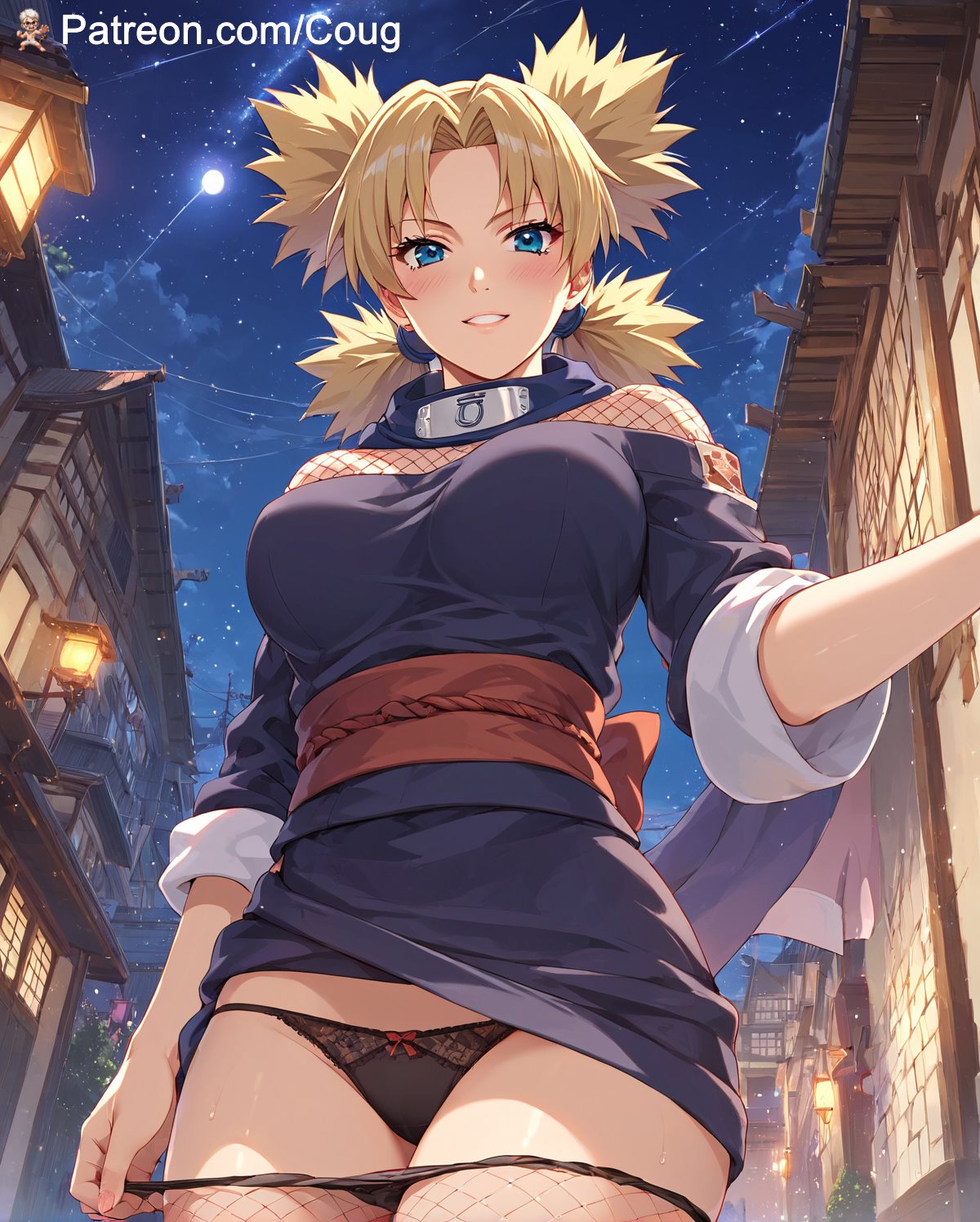 1girls ai_generated cougwe fishnets naruto naruto_shippuden stable_diffusion temari