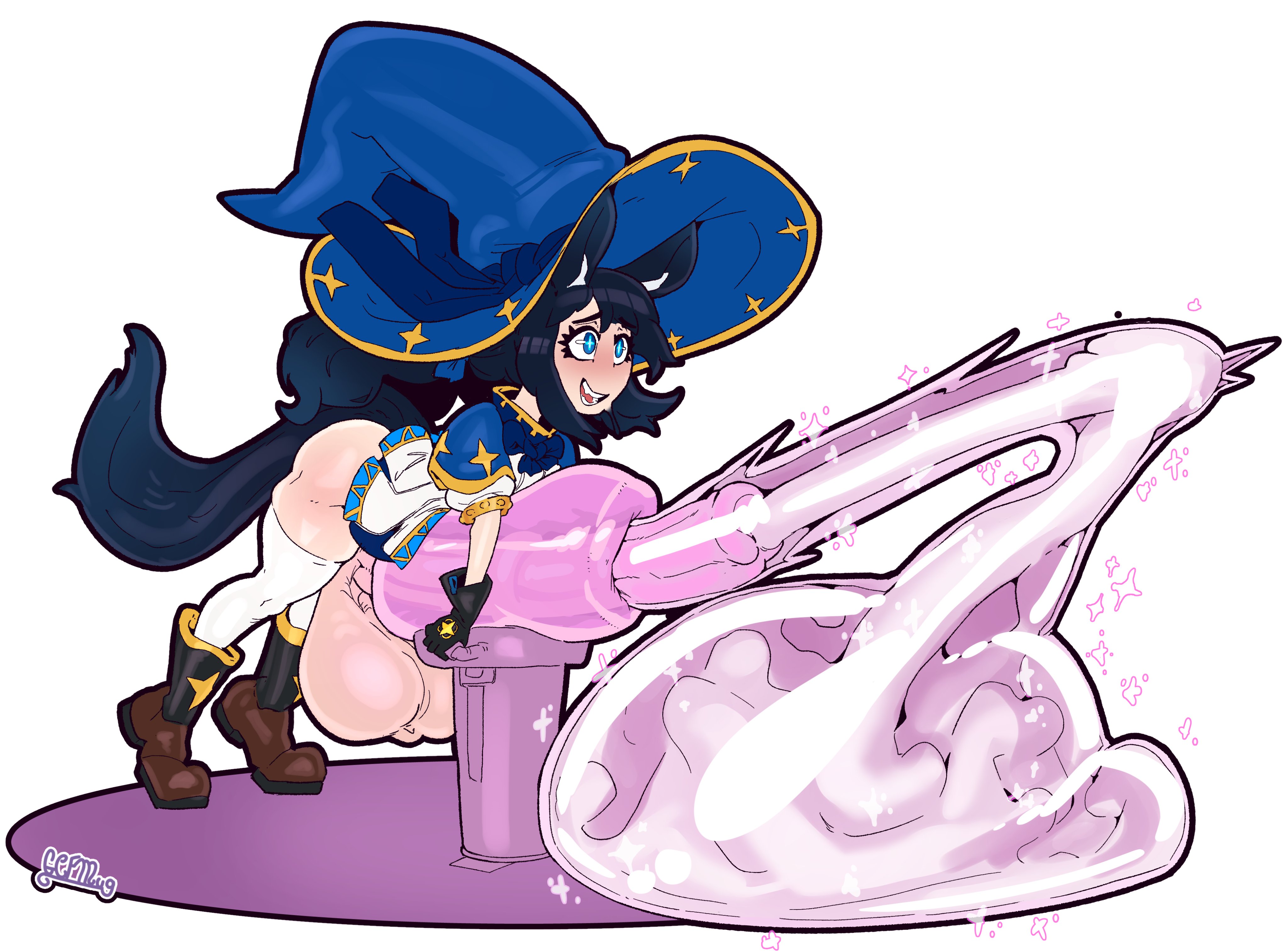 1futa, 2023, 2d, 2d (artwork), 2d artwork, animal ear fluff, animal ears, animal genitalia on humanoid, animal humanoid, animal penis, animal tail, artist name, ass, balls, ballsack, bangs, big ass, big balls, big butt, big cock, big penis, big testicles, blue eyes, blue hair, blush, bottomless, bottomless futa, bottomless intersex, breeding mount, breeding mount use, butt, cock, commission, condom, condom balloon, condom filling, condom on penis, cum, cum explosion, cum overflow, cum overflowing, curvaceous, curvy, curvy figure, dick, dickgirl, dickgirl only, ejaculation, equid, equine, equine genitalia, equine penis, erect penis, erection, excessive cum, excessive genital fluids, fleshlight, full body, futa only, futanari, gcfmug, genital fluids, genitals, gigantic cock, gigantic penis, hi res, highres, horse, horse ears, horse girl, horse penis, horse tail, horsecock, horsecock futa, horsecock futanari, horsecock on humanoid, huge balls, huge cock, huge penis, huge testicles, humanoid, hyper, hyper penis, intersex, intersex only, large balls, large cock, large penis, large testicles, leggings, legwear, long hair, looking pleasured, magical girl, masturbation, onahole, orgasm, orgasm face, original, original character, overflowing cum, oversized balls, penetrable sex toy, penis, petite, pleasure face, sex toy, shortstack, small but hung, solo, solo futa, stockings, straight hair, tail, testicles, thick, thick hips, thick penis, thick thighs, thigh highs, thighhighs, thighs, watermark, witch, witch hat