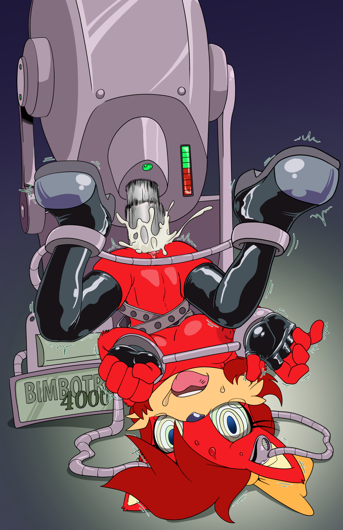 1girls, anthro, archie comics, areolae, big breasts, big nipples, black gloves, boots, brainwashing, breasts, canine, clothing, cum, cum in pussy, cum inside, erect nipples, erection, female, female only, fingerless gloves, fiona fox, fox, fox ears, fucking machine, fur, gloves, huge breasts, hypnosis, insertion, kandlin, legs, legs up, legwear, looking at viewer, looking pleasured, machine, mammal, mind control, mostly nude, nipples, open mouth, penetration, pussy, rape, red fur, red hair, restrained, robot, saliva, sega, sex, sex machine, solo, sonic (series), sonic the hedgehog (archie), sonic the hedgehog (comics), sonic the hedgehog (series), spread legs, spreading, tears, thighhighs, thighs, tongue, tongue out, torture, upside-down, vaginal, vaginal insertion, vaginal penetration
