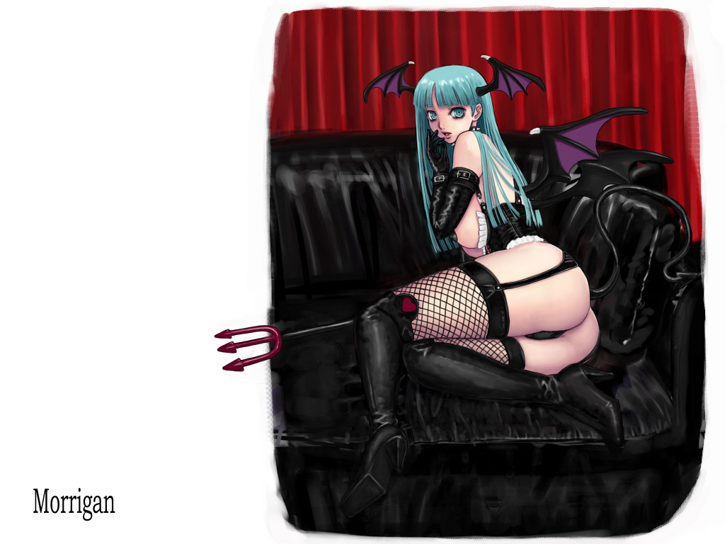 ark clothing darkstalkers morrigan_aensland panties small_breasts stockings succubus tagme