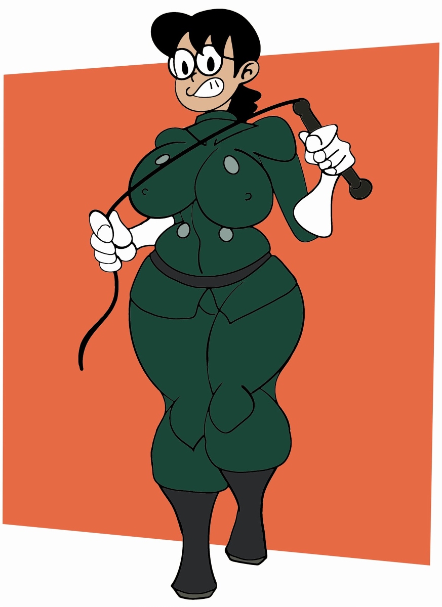 1girls 2018 alternate_version_available angry big_breasts black_eyes black_hair bodysuit boots breasts busty caglioro3666 cleavage clenched_teeth curvaceous curvy doraemon erect_nipple erect_nipples female female_only front_view glasses gloves hourglass_figure human large_breasts light-skinned_female light_skin looking_at_viewer mature milf mother nipple_bulge pose posing short_hair simple_background solo standing tamako_nobi voluptuous whip white_gloves wide_hips