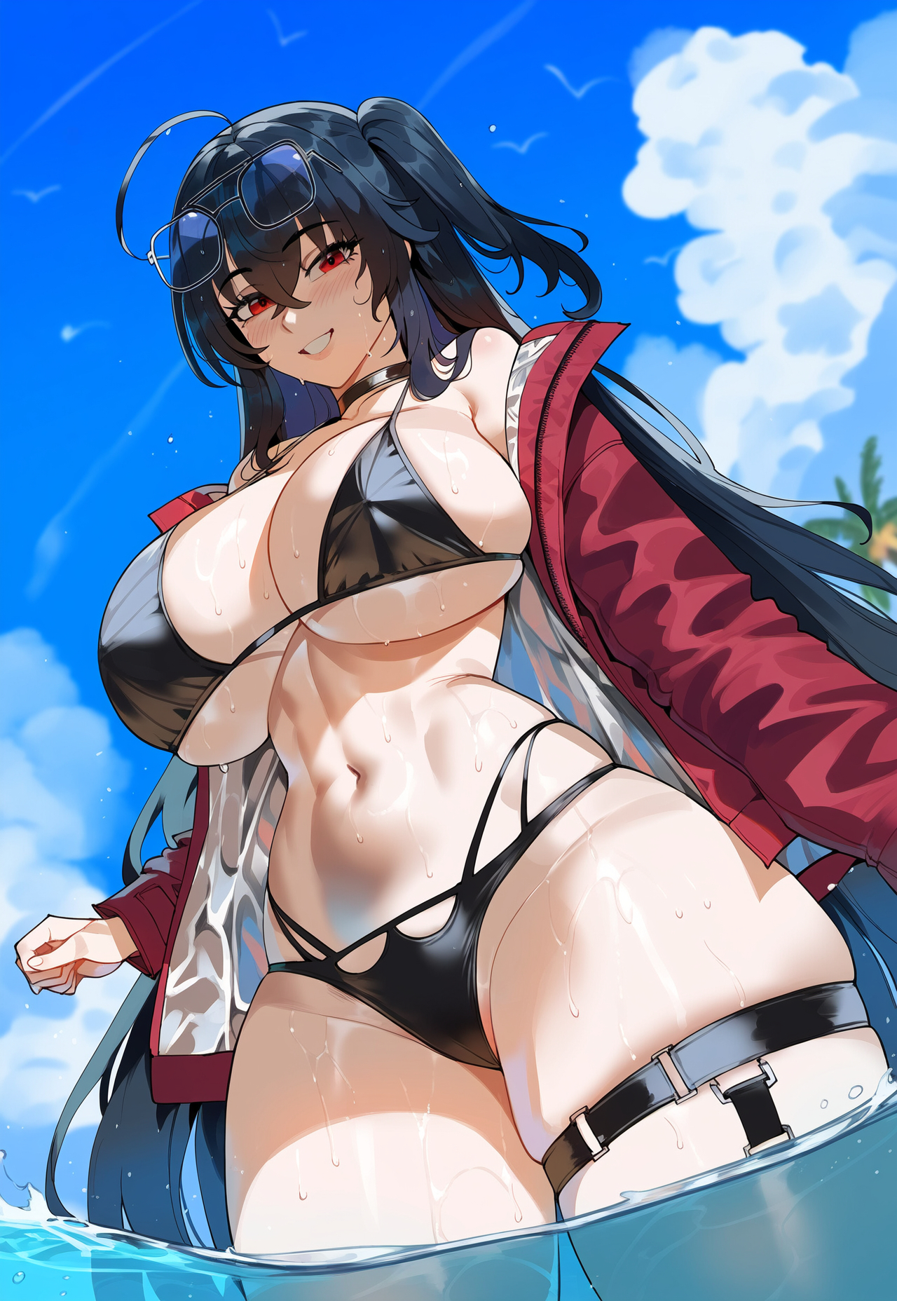 1girls, ai generated, asian, asian female, azur lane, black hair, creamy ai, female, solo, tagme, taihou (azur lane)