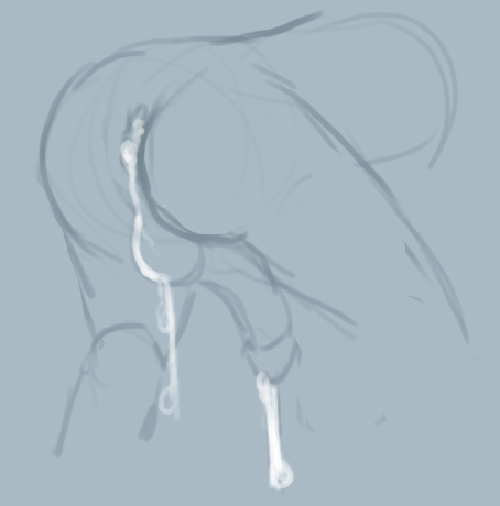 2013 anthro bashfulsprite cum cum_in_ass cum_inside cum_leaking male rear_view sketch