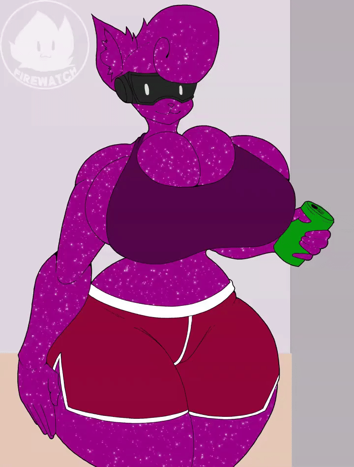 1girls, absurd res, andromeda (ga1ax1an), animated, areola, areola slip, areolae, areolae slip, artist logo, artist name, artist signature, big breasts, big nipples, big thighs, breast expansion, breast growth, breast growth (enlargement), breast squish, breasts, breasts bigger than head, clothed, clothes ripping, clothing, crop top, felid, feline, female, female focus, female only, fir3ewatch, furry, furry female, galaxy, huge breasts, huge thighs, lactation, milk, milk squirt, orgasm, purple body, purple fur, purple hair, purple skin, shorts, simple background, soda, soda can, solo, solo female, squint, squinted eyes, squinting, star, stars, surprised, surprised expression, unusual bodily fluids, unusual lactation, visible nipples, visor (eyewear), wardrobe malfunction, watermark