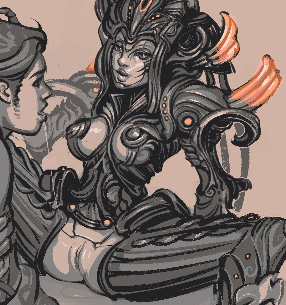 1boy 1girls breasts dominant female hazelderp high_entia machina_(xenoblade) nintendo nipples nude nude_female reyn_(xenoblade) tagme vanea_(xenoblade) walnusstinte xenoblade_(series) xenoblade_chronicles