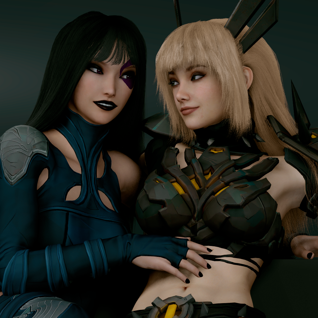2girls 3d breasts curvaceous curvy curvy_figure elizabeth_braddock female geek_gump hips magik_(illyana_rasputin) magik_(marvel_rivals) marvel marvel_comics marvel_rivals mature mature_female mutant mutant_(marvel) psylocke psylocke_(marvel_rivals) slim_waist thick thick_hips thick_legs thick_thighs thighs voluptuous waist wide_hips x-men