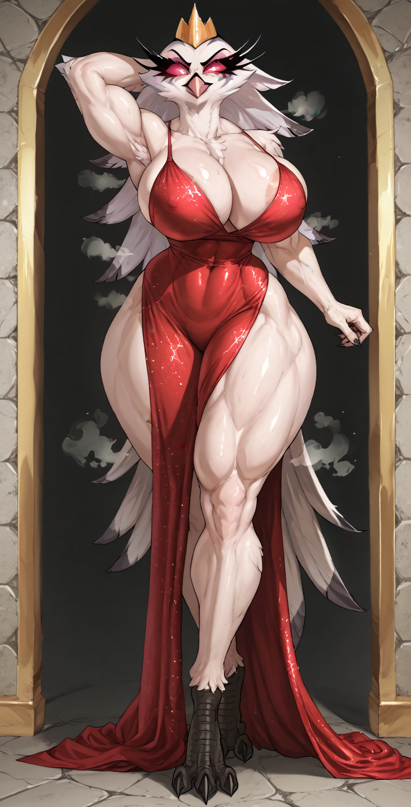 ai_generated bird demon goetia helluva_boss owl stella_(helluva_boss) surikat