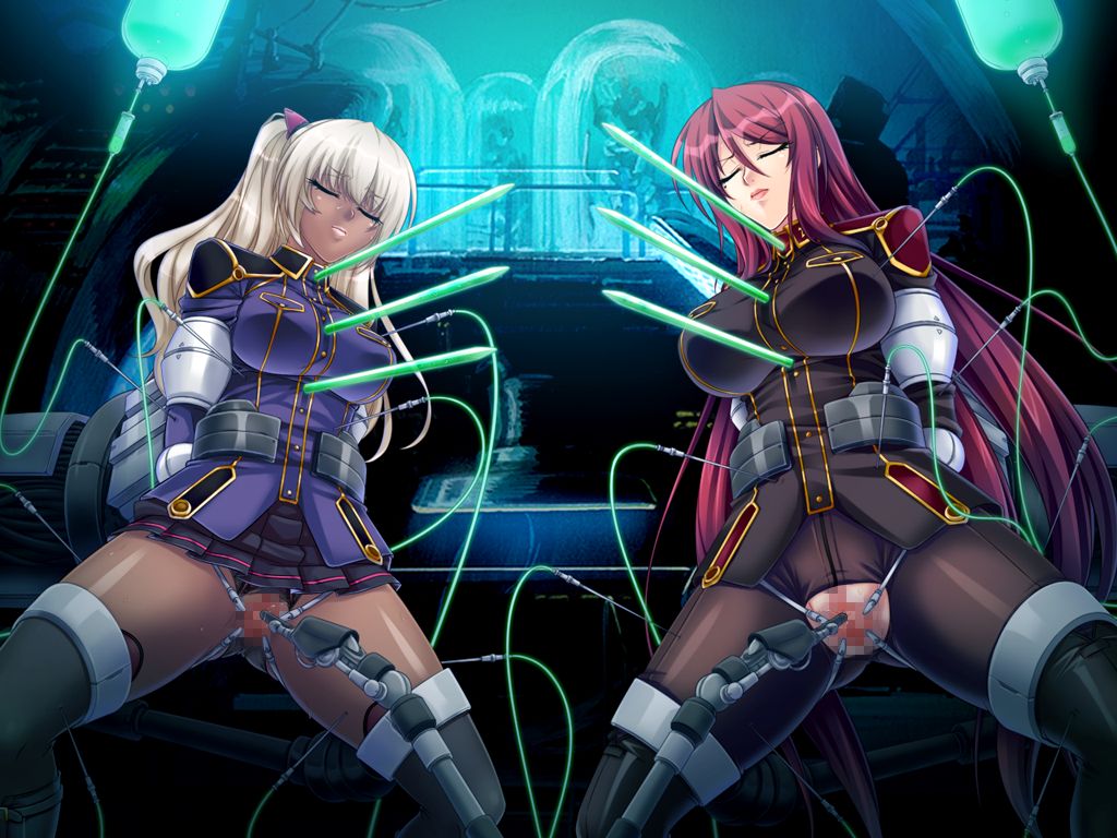 2girls arm_cuffs arms_behind_back beatrice_kushan blonde_hair blush bondage bound breasts censored clitoris cuffs curvy dark_skin female female_urethral_insertion femsub forced game_cg kagami_hirotaka kangoku_senkan kangoku_senkan_3 kila_kushan large_breasts lilith-soft long_hair mechanical_fixation military_uniform moaning mosaic_censoring mother_and_daughter multiple_girls multiple_subs no_panties orgasm_factory panties peehole_penetration penetration pussy pussy_spreader red_hair restrained sex_machine shiny shiny_skin skirt sleeping spread_legs stationary_restraints sweat thigh_cuffs thighs twintails uniform urethral_insertion