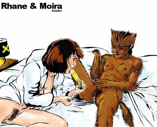 2001 dated female marvel moira_mactaggert multiple_girls nipples pat pussy rahne_sinclair straight_hair wolfsbane_(x-men) x-men yuri