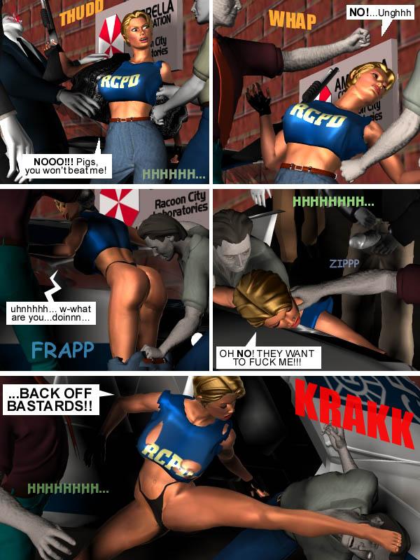 3d briaeros comic crossover dana_scully female jill_valentine resident_evil tagme thong x-files