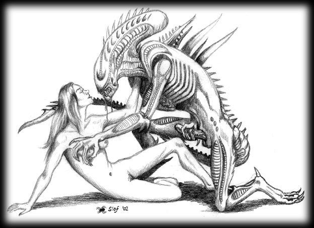 1boy 1boy1girl 1girls alien alien/human alien_(franchise) artist_name female human interspecies male male/female male_xenomorph slof xenomorph