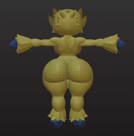 1futa 3d 3d_(artwork) alternate_view animal_hands ass back backboob body_fur breasts colored_skin completely_nude from_behind full_body furry furry_female futanari joltik large_breasts nintendo nude outstretched_arms personification pokémon_(species) pokemon pussy ryanprisma3d short_hair signature simple_background solo spread_arms standing thick_thighs thighs uncensored wide_hips yellow_fur yellow_skin