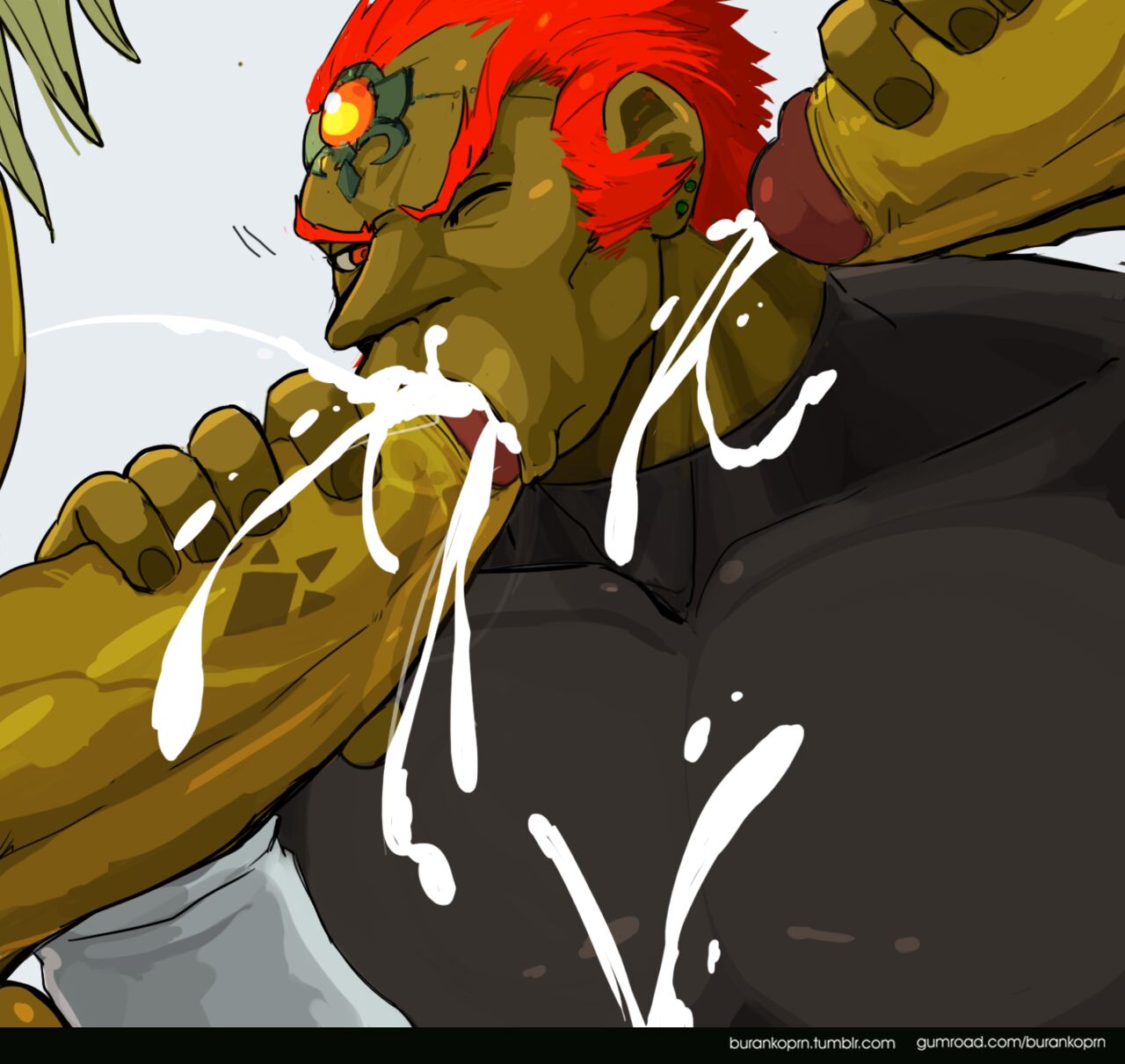 bara blowjob boner burankoprn darunia erection ganondorf ganondorf_(ocarina_of_time) gay goron green_skin interspecies male_focus male_only nintendo ocarina_of_time tagme the_legend_of_zelda yaoi