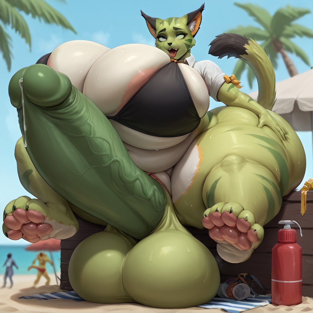 ai_generated anthro big_breasts big_penis carol_tea civitai feline female female_protagonist freedom_planet freedom_planet_2 futanari stevenxgtz video_games wildcat