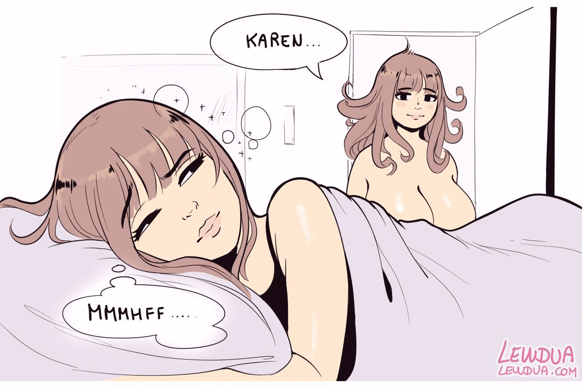 1futa, 1girls, animated, anus, areolae, ass, balls, bed, blush, breasts, brown hair, chubby, completely nude, dickgirl, female, futa on female, futanari, huge balls, huge breasts, huge cock, incest, intersex, karen (lewdua), large breasts, legs up, lewdua, long hair, lying, mating press, missionary, mostly nude, natasha (lewdua), nipples, nude, nude futa, original, panties, penis, precum, pussy, sex, siblings, sisters, slideshow, speech bubble, testicles, text, thick, thick penis, undressing, vagina, vaginal insertion, vaginal penetration