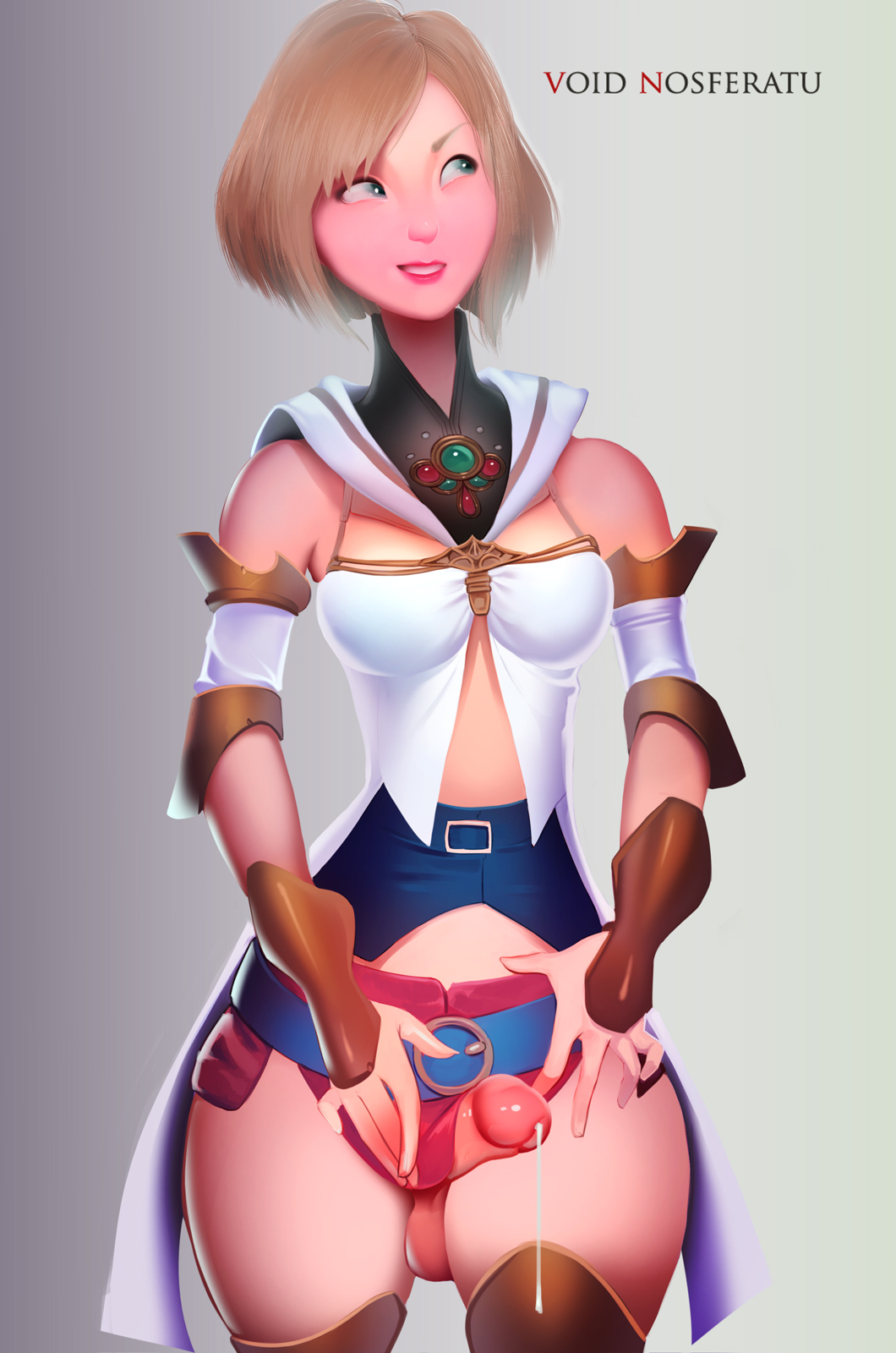 1futa, ashelia b'nargin dalmasca, balls, cum, dickgirl, erection, final fantasy, final fantasy xii, futa only, futanari, intersex, penis, solo, solo futa, testicles, voidnosferatu
