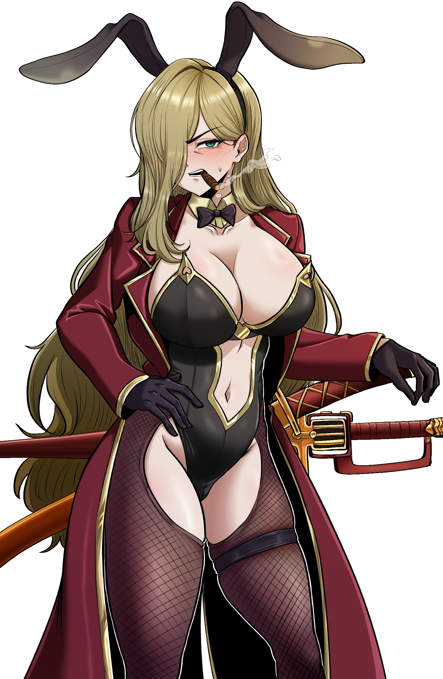 1girls, bunny ears, bunnysuit, limbus company, project moon, solo, solo female, solo focus, tagme, tagme (artist), valencina (limbus company)