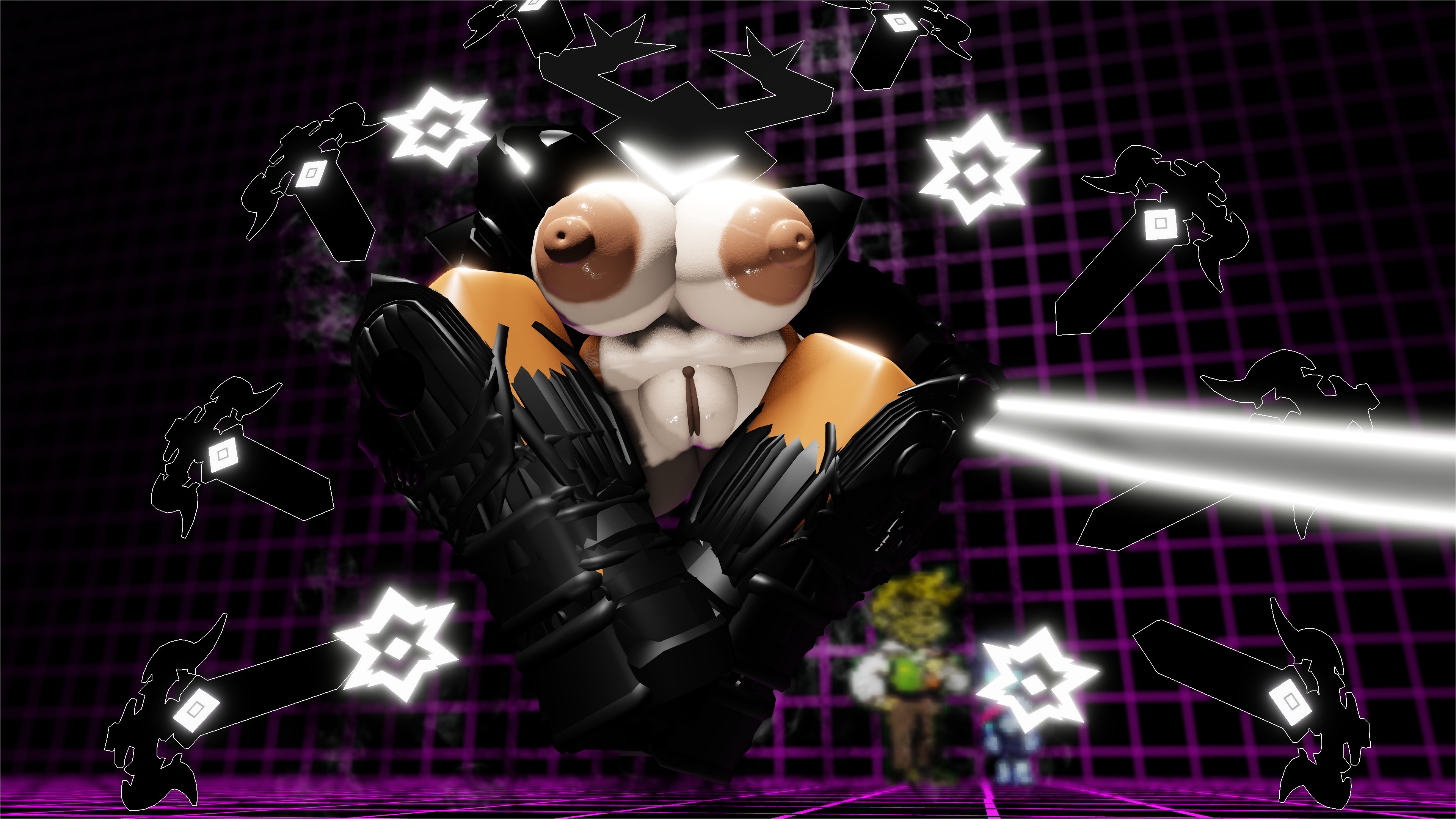1girls, background character, boxingstudio, breasts, deltarune, deltarune chapter 3, deltarune chapter 5, dess holiday, flowery, kris (deltarune), pussy, roaring knight, roblox, tagme