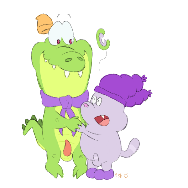 anthro cartoon_network chowder chowder_(character) chowder_(series) crocco crocodile crocodilian crossover furry hybrid interspecies male_only nishi out_of_jimmy's_head