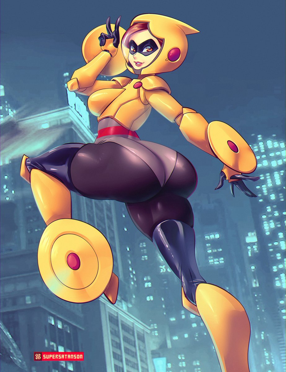 1girls, armwear, ass, big ass, big hero 6, black boots, bodysuit, boots, breasts, clothed, clothing, costume, curvy, disney, elastigirl, eyewear, female, female only, footwear, fully clothed, gloves, gogo tomago, handwear, helen parr, huge ass, huge butt, large ass, legwear, marvel, marvel comics, mask, milf, pixar, rear view, short hair, smooth skin, solo, superheroine, supersatanson, the incredibles, the incredibles 2, thick thighs, thigh boots, wide hips