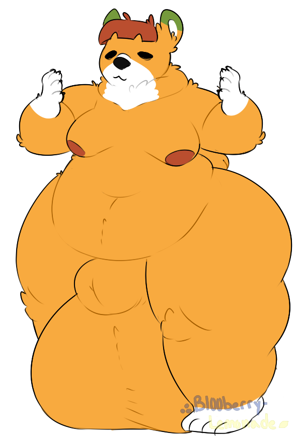 2016 4_fingers 4_toes :3 alpha_channel animal_crossing animal_genitalia anthro balls bear belly big_balls big_belly biped black_claws black_nose brown_hair brown_nipples claws closed_eyes deep_navel dewlap_(feature) dipstick_ears full-length_portrait fully_sheathed fur gloves_(marking) green_fur hair huge_balls hyper hyper_balls hyper_sheath l00dpanda male mammal markings moobs multicolored_fur navel neck_tuft nintendo nipples nude obese orange_balls orange_fur orange_tail overweight overweight_male portrait pudge_(animal_crossing) sheath short_hair short_tail simple_background smile socks_(marking) solo standing thick_thighs toes transparent_background tuft video_games white_fur wide_hips