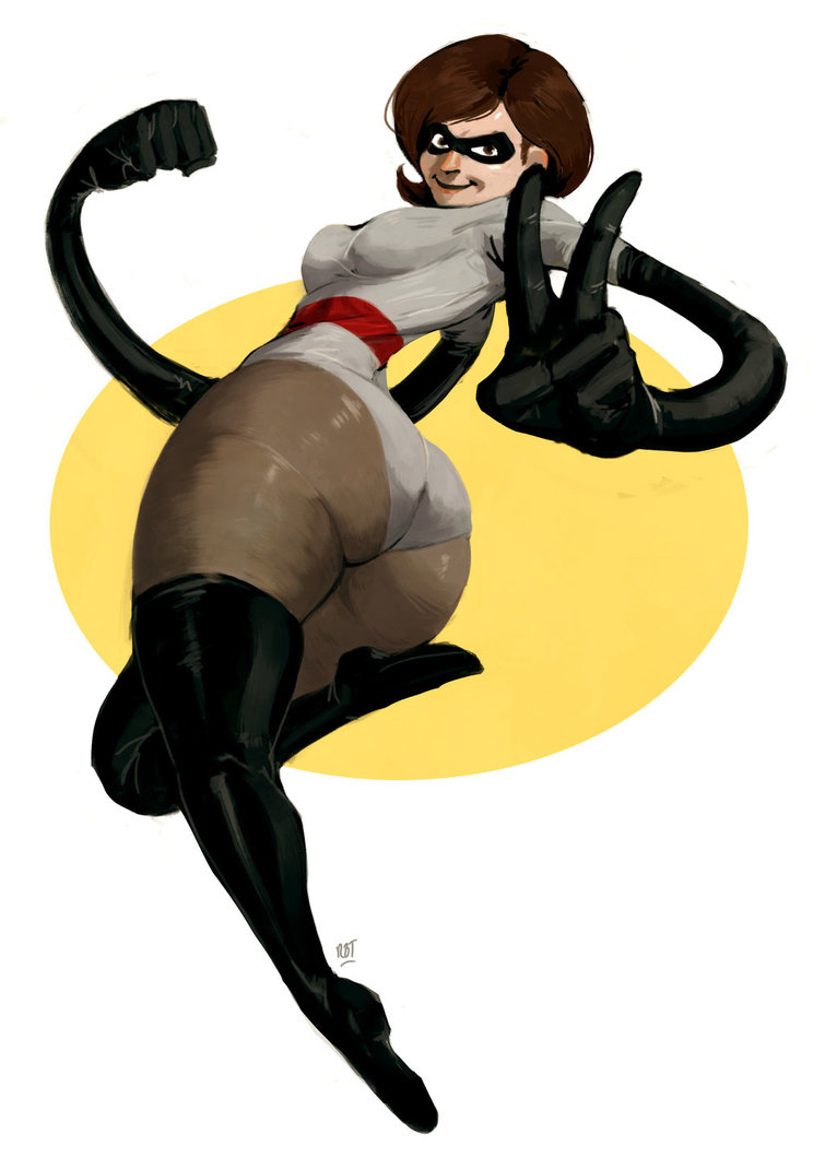 alternate costume, ass, big ass, black boots, bodysuit, boots, breasts, clothed, costume, curvy, disney, elastic, elastigirl, elastigirl (the incredibles 2 supersuit), elbow gloves, female, fully clothed, gloves, helen parr, high heel boots, huge ass, huge butt, milf, pixar, plump, redblacktac, short hair, smooth skin, solo, the incredibles, the incredibles 2, thick thighs, thigh boots, wide hips