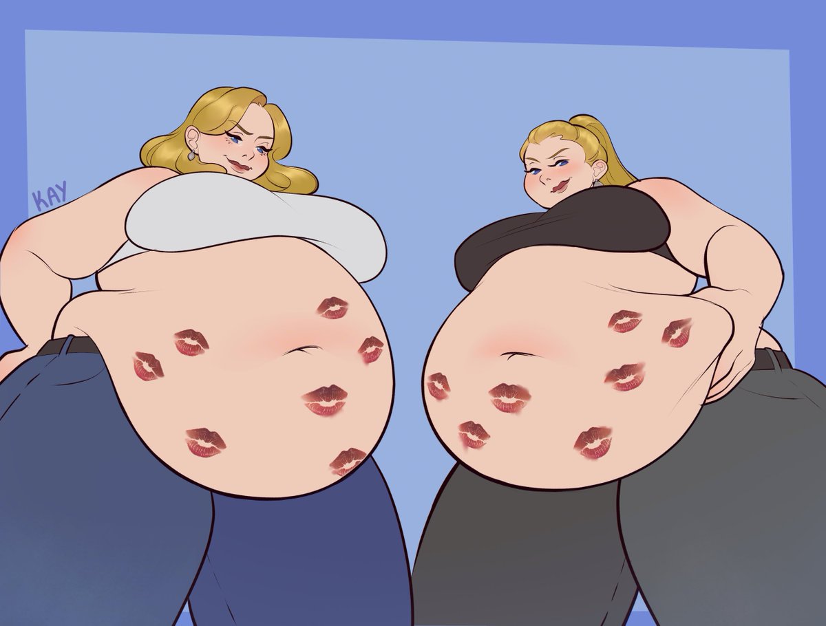 big belly, big breasts, breasts, female, kay inthedark, kiss mark, overweight, tagme