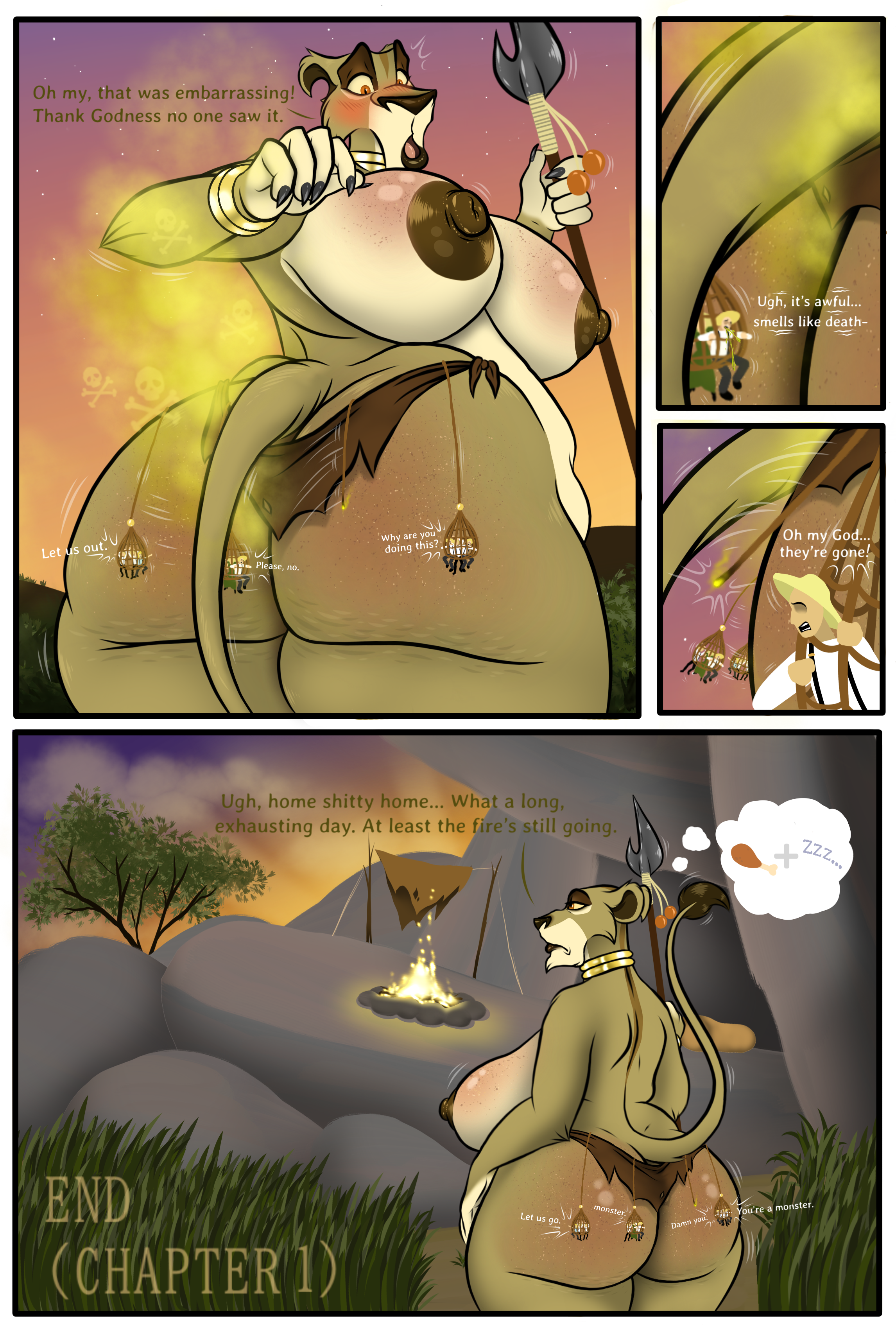 anal vore, anthro, areola, belly, big, bigger, breasts, bredlaybagordh, chubby, clothing, covered, covering, cruel, crush, death, destruction, disney, dominance, drip, fart, fart cloud, fart fetish, farting, fat, female, fluids, generalass, giant, giantess, hairy, happy trail, hips, jewelry, juice, lion, lioness, macro, macro female, micro, nasty, nipples, older, pubes, pubic hair, pussy, spreading, the lion king, thick, treasure trail, tribal, villain, vore, wet, zira (the lion king)