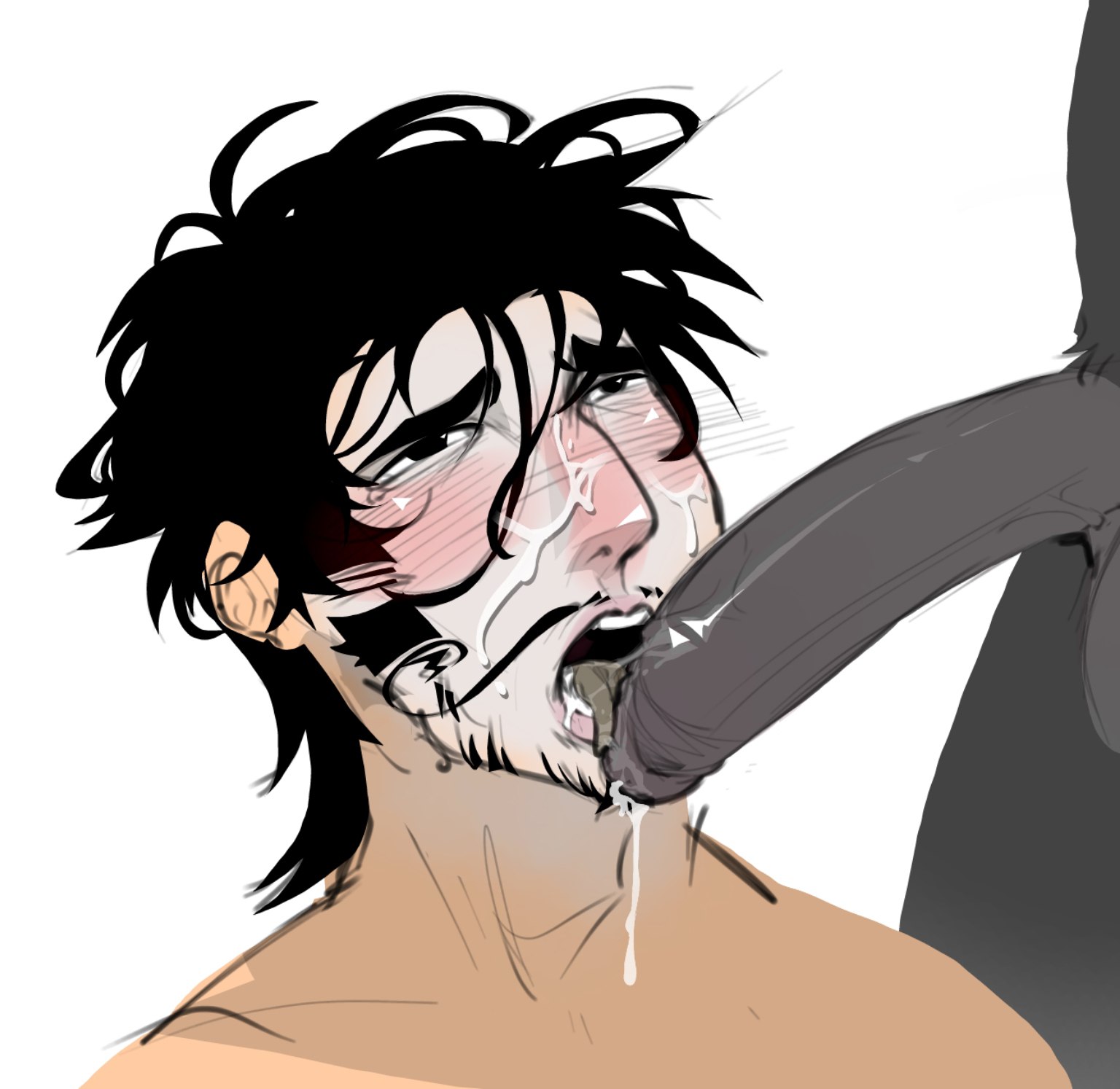2boys, artful (die of death), balls, blush, cum, cum drip, cum on face, cum string, die of death (roblox), gay, male only, nefarmal, open mouth, penis, pursuer (die of death), roblox, roblox game, robloxian, self upload, solo focus, tagme