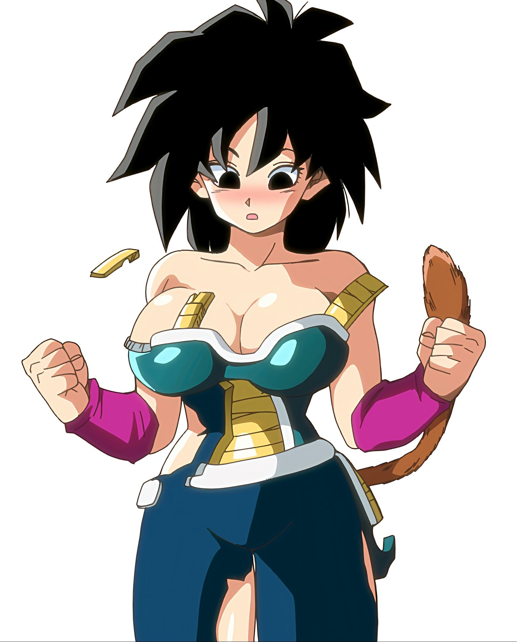 big breasts, dragon ball, elcriz2001, gine, inconvenient breasts, tagme, wardrobe malfunction