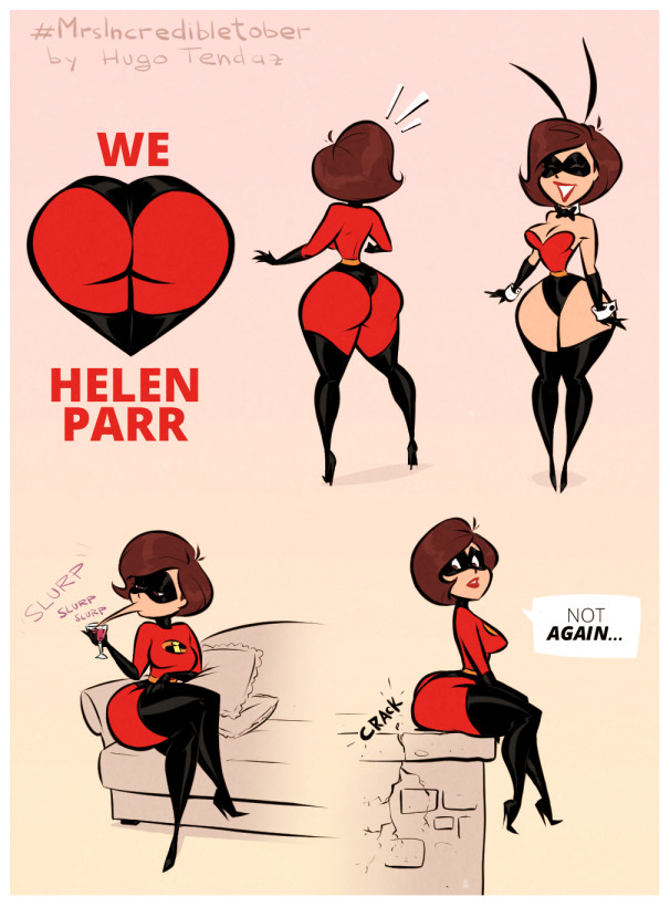 1girls, armwear, ass, big ass, black boots, bodysuit, boots, breasts, bunny girl, bunnysuit, clothed, clothing, costume, curvy, disney, elastigirl, eyewear, female, footwear, fully clothed, gloves, handwear, helen parr, high heel boots, huge ass, huge butt, hugotendaz, legwear, mask, milf, pixar, plump, short hair, smooth skin, solo, text, the incredibles, thick thighs, thigh boots, wide hips