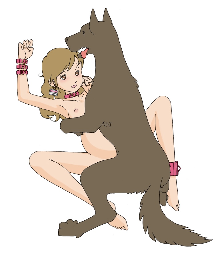2d, blonde female, blonde hair, breasts, brown eyes, canine, canine on human, choker, collar, cote, dirty blonde hair, female, female on feral, femsub, feral, feral on female, feral on human, human on feral, interspecies, light skin, light-skinned female, looking pleasured, missionary position, open mouth, original, pregnant, pregnant belly, pregnant sex, pussy, small breasts, small nipples, vaginal penetration, zoophilia