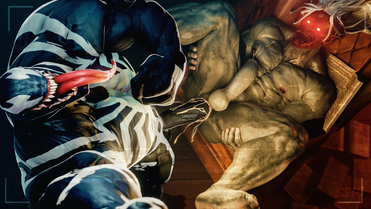 anal, anal sex, big penis, black body, black skin, boner, cock, crossover, cum, cum in ass, cum inside, cumming, cumming from anal sex, cumming in ass, cumming inside, dead by daylight, dick, erection, erection while penetrated, gay, huge cock, long tongue, male, male only, marvel, marvel comics, marvel rivals, muscular, muscular male, penetration, penis, somehappened, symbiote, the oni (dbd), thick penis, venom, venom (marvel rivals), venom (marvel)