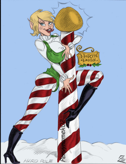 1girls 2016 christmas christmas_elf elf erect_nipple erect_nipples female jingle_belle julius_zimmerman pervynamek02 pole