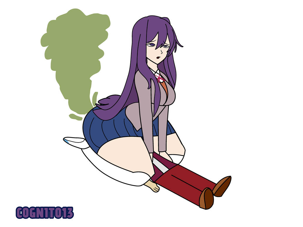 2girls, ass, big ass, doki doki literature club, facesitting, fart, how i'm tryna die, lying on back, sitting on person, yuri (doki doki literature club)
