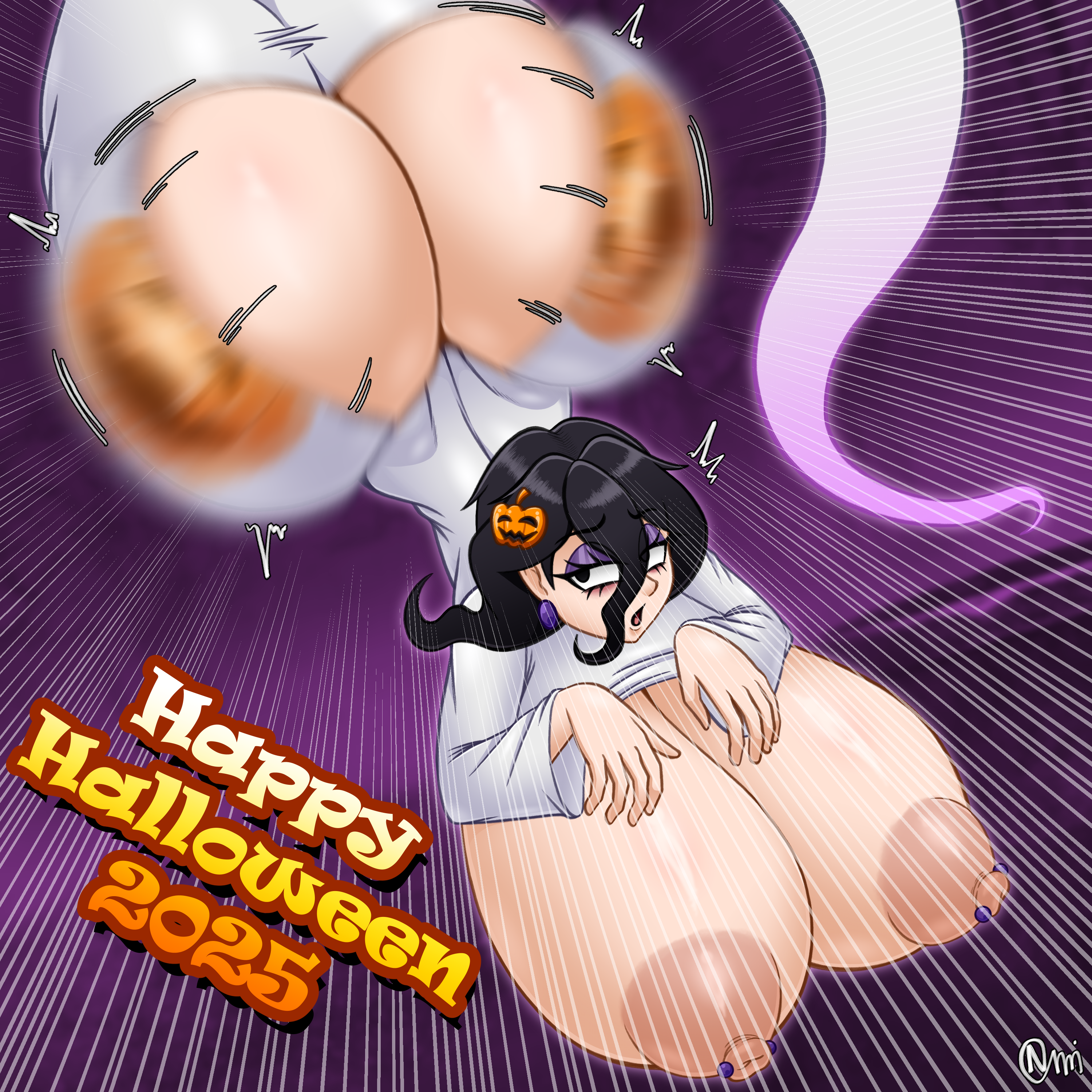 1girls, areolae, ass, big ass, big breasts, black hair, breasts, breasts out, bubble butt, busty, fat ass, female, female only, ghost, ghost girl, goth, goth girl, halloween, hex maniac, hex maniac (pokemon legends: z-a), huge ass, huge breasts, large ass, large breasts, massive areolae, massive breasts, milf, nipple piercing, nipples, no panties, normi, occult maniac, occult maniac (pokemon legends: z-a), occult maniac (pokemon), occult maniac (z-a), piercing, png, pokemon, pokemon legends: z-a, ripped clothing, solo, thick ass, thick thighs, wide hips